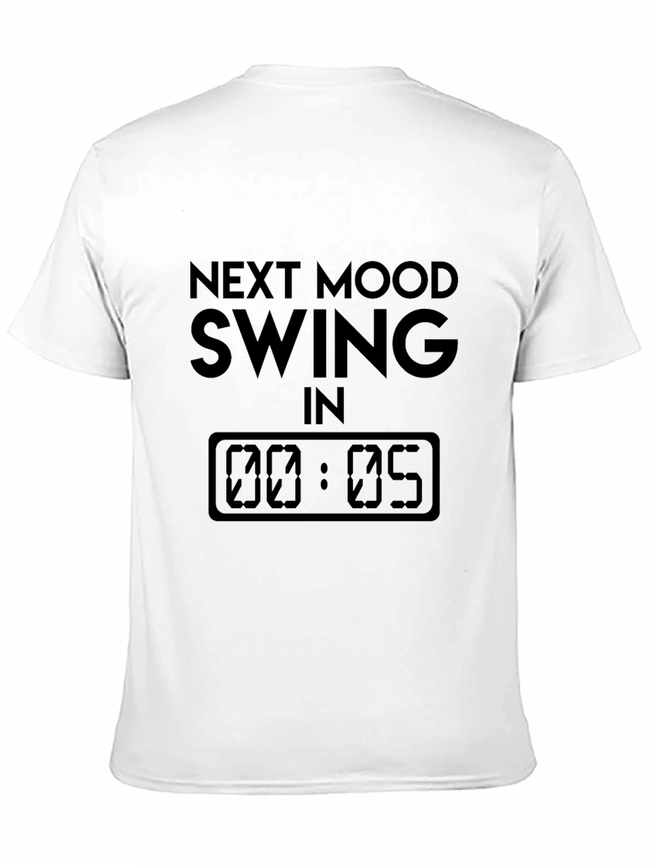 Humorous Next Mood Swing Black Graphic T-Shirt