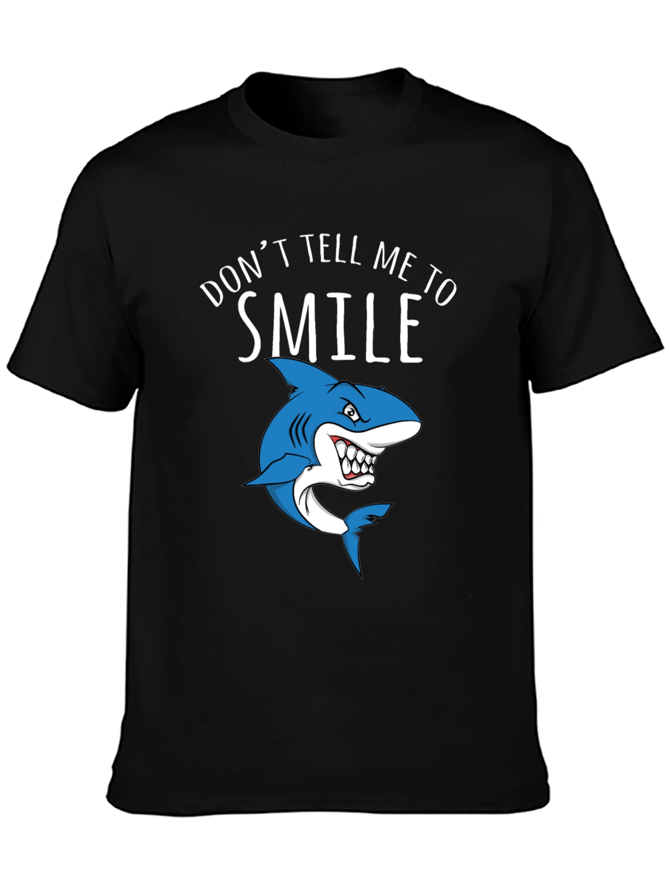 Shark Smile Graphic Tee - Black
