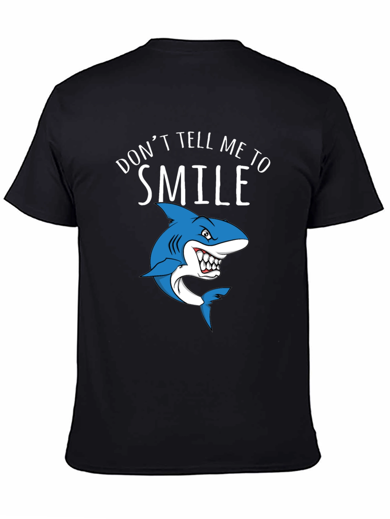 Shark Smile Graphic Tee - Black