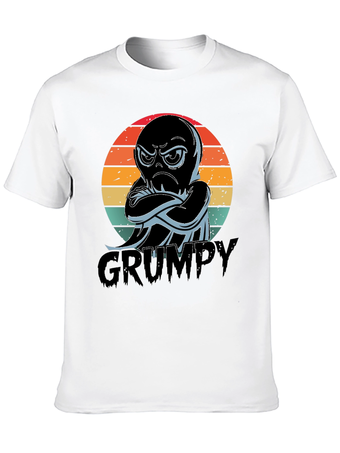 Grumpy Octopus T-Shirt - Mens Black Tee