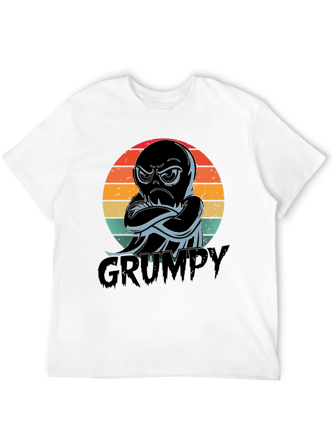 Grumpy Octopus T-Shirt - Mens Black Tee