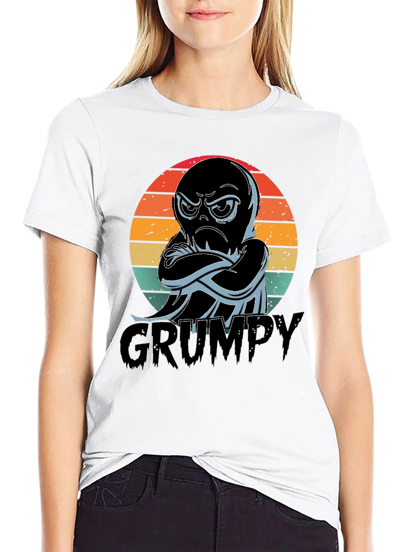 Grumpy Octopus T-Shirt - Mens Black Tee