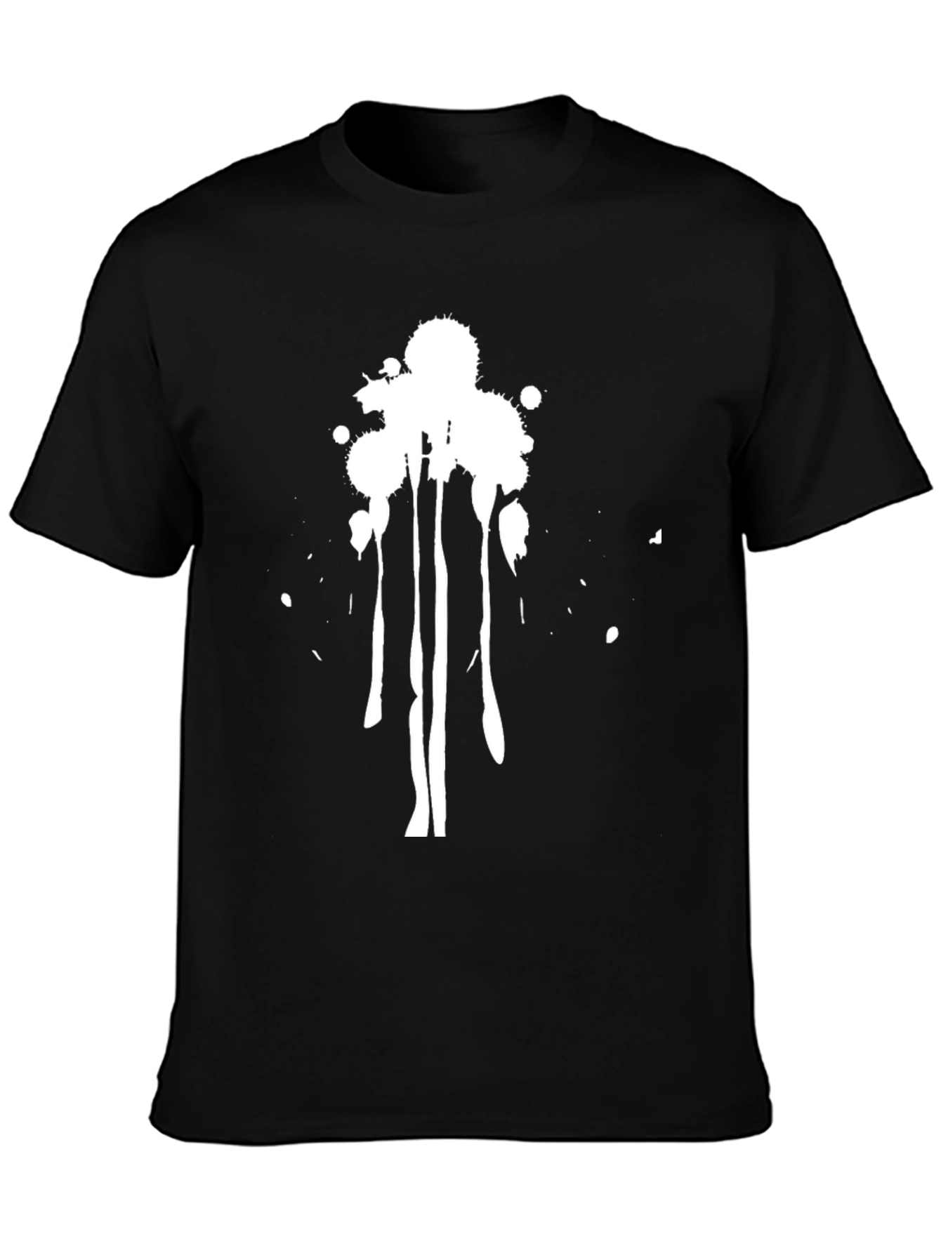 Abstract Splatter Graphic Tee - Mens Black T-Shirt