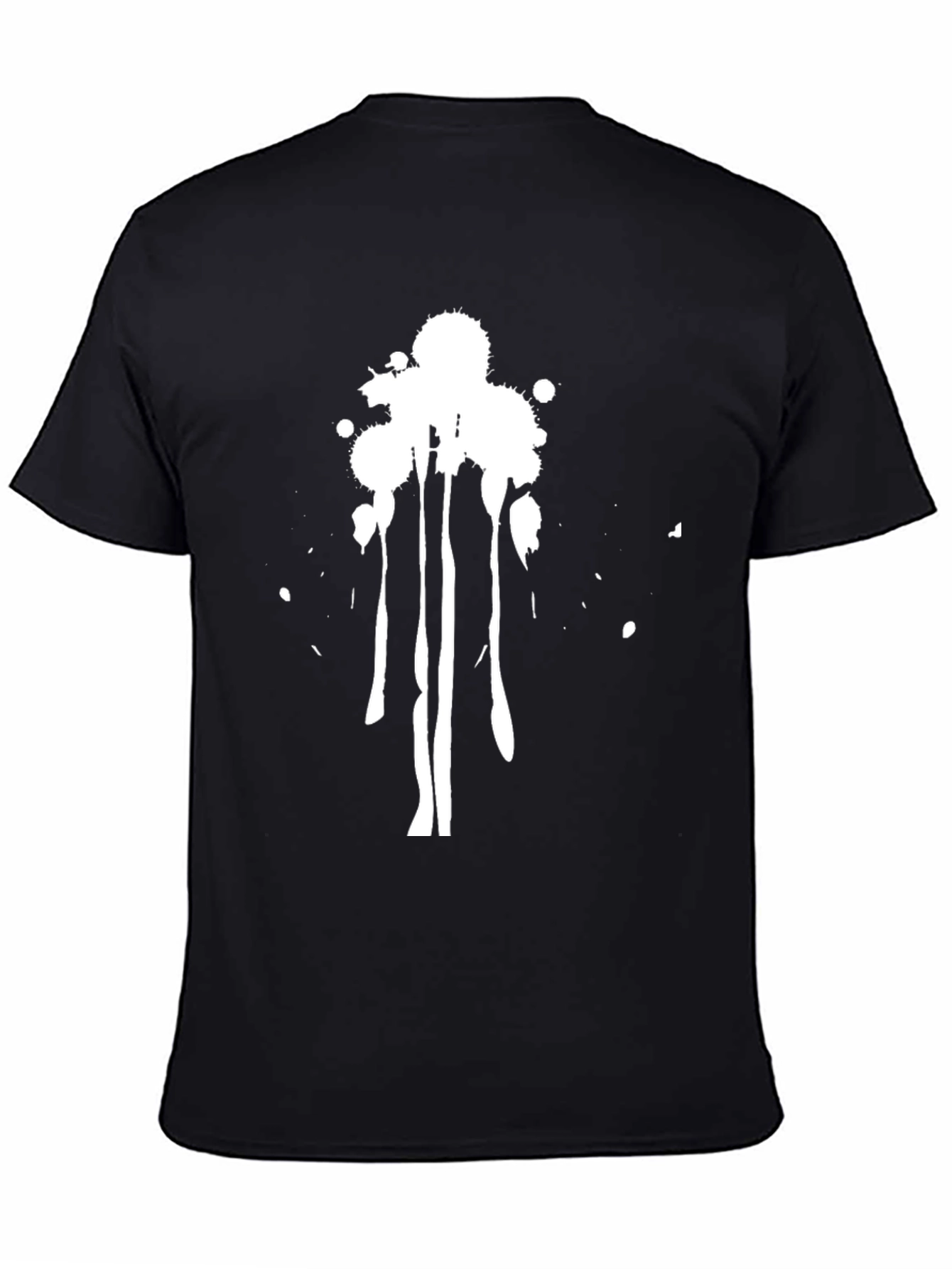 Abstract Splatter Graphic Tee - Mens Black T-Shirt