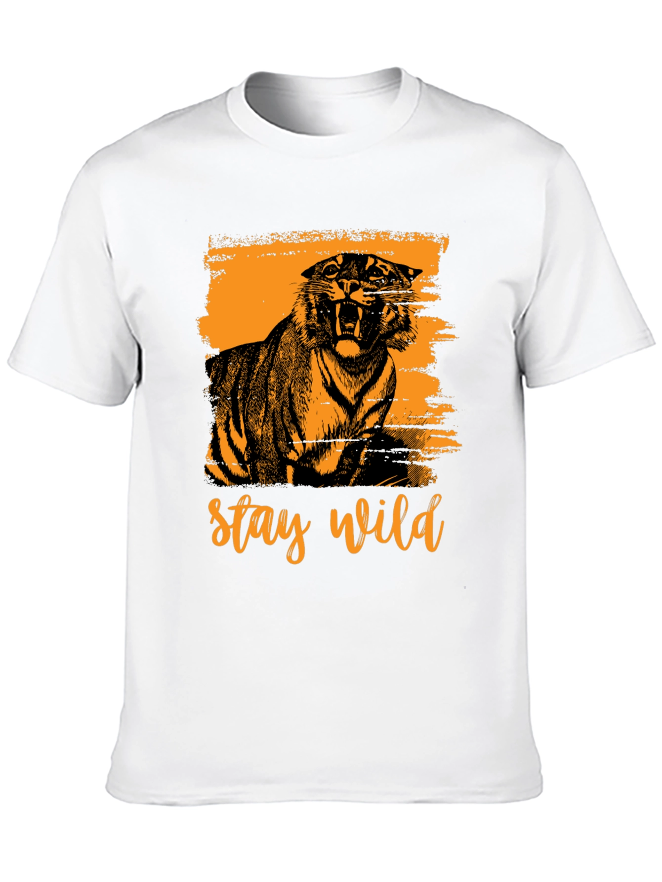 Stay Wild Tiger Graphic Tee - Black