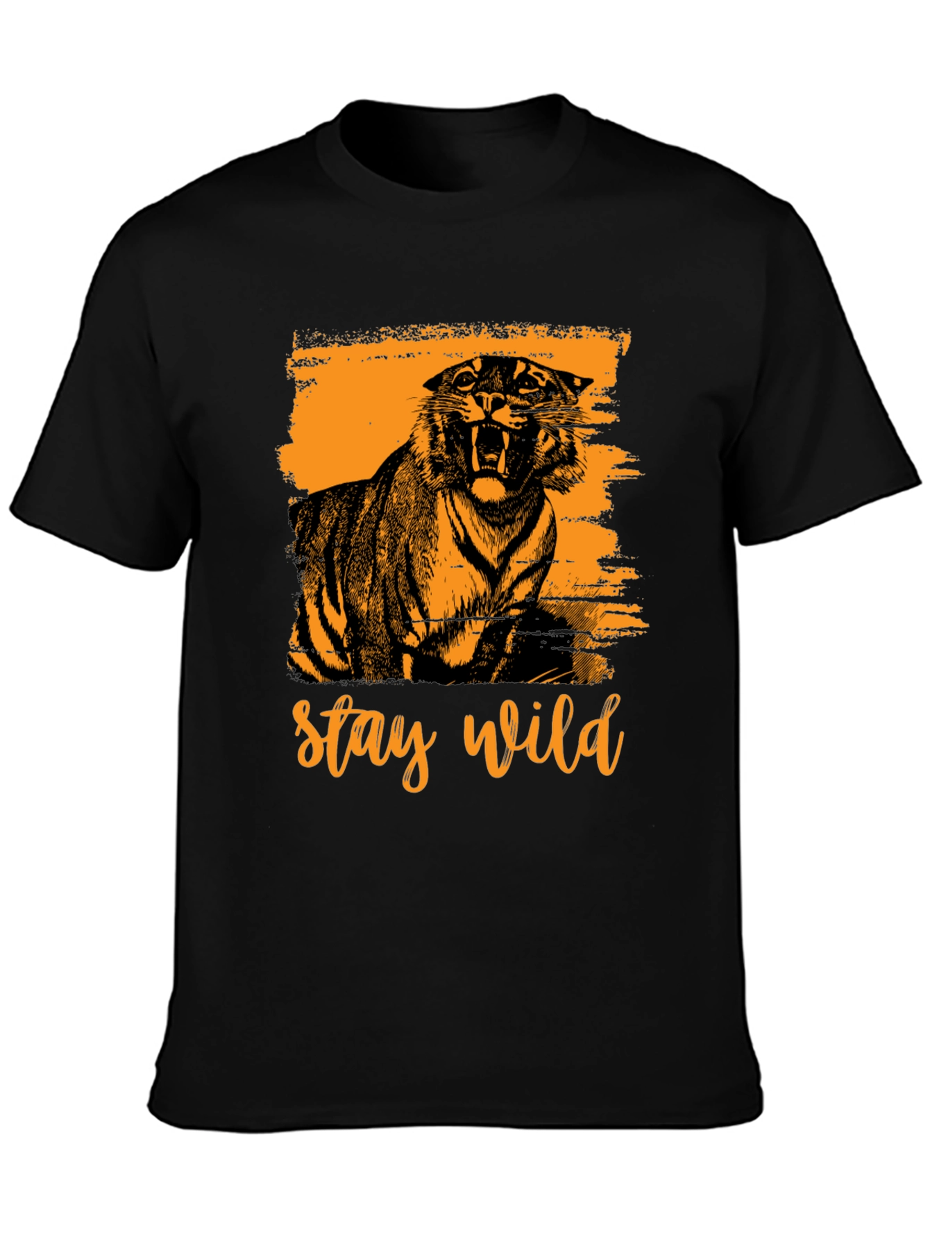 Stay Wild Tiger Graphic Tee - Black