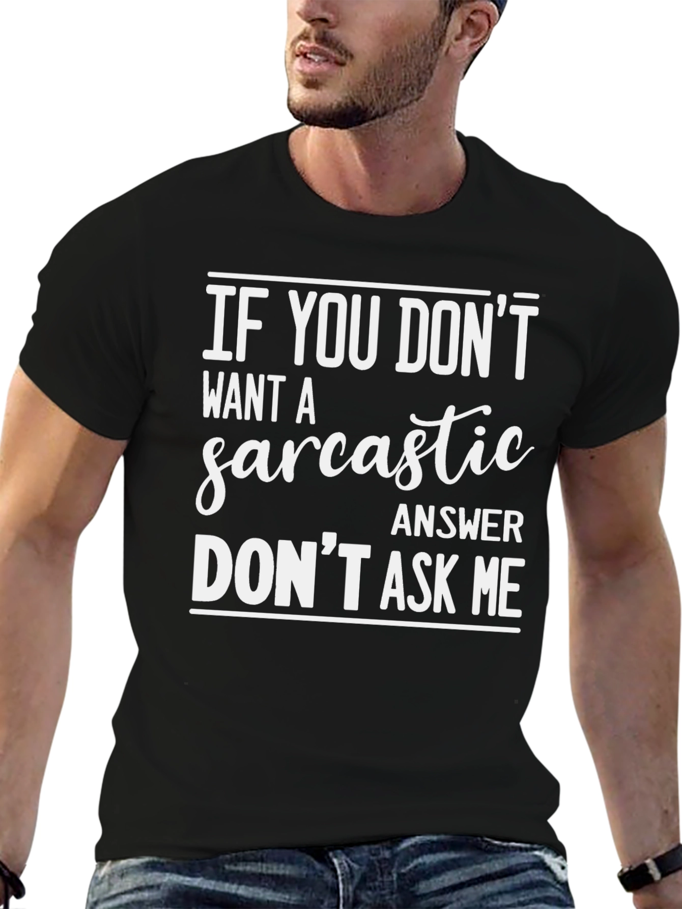 Sarcastic Answer Mens Graphic Tee