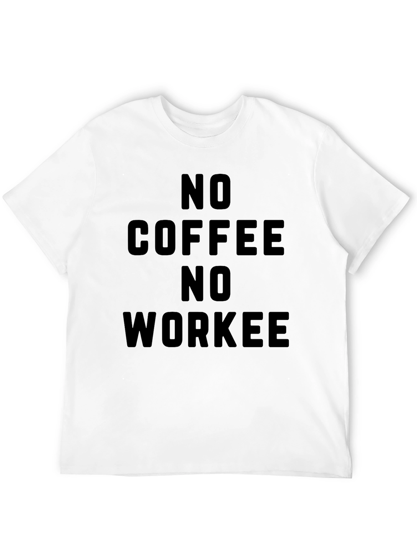 No Coffee No Workee Black Graphic Tee
