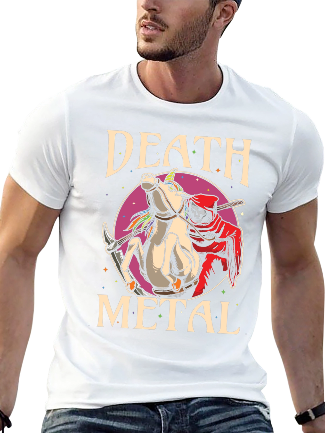 Death Metal Unicorn Graphic Tee
