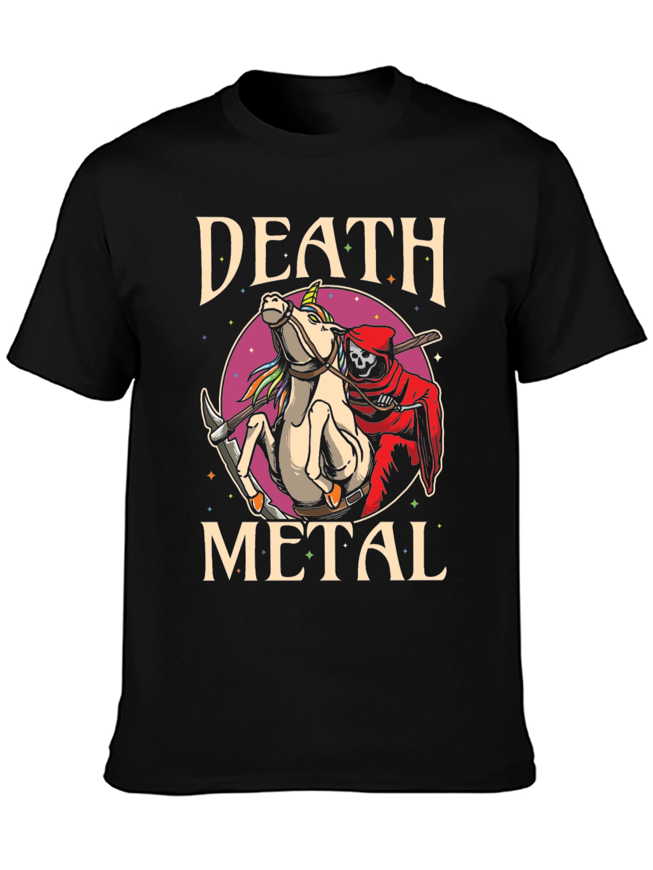 Death Metal Unicorn Graphic Tee