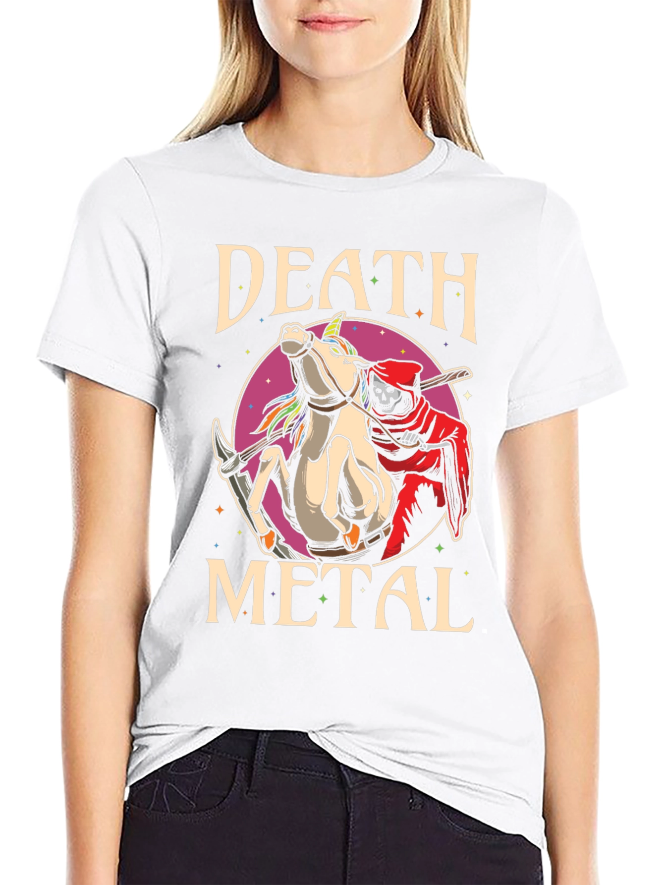 Death Metal Unicorn Graphic Tee