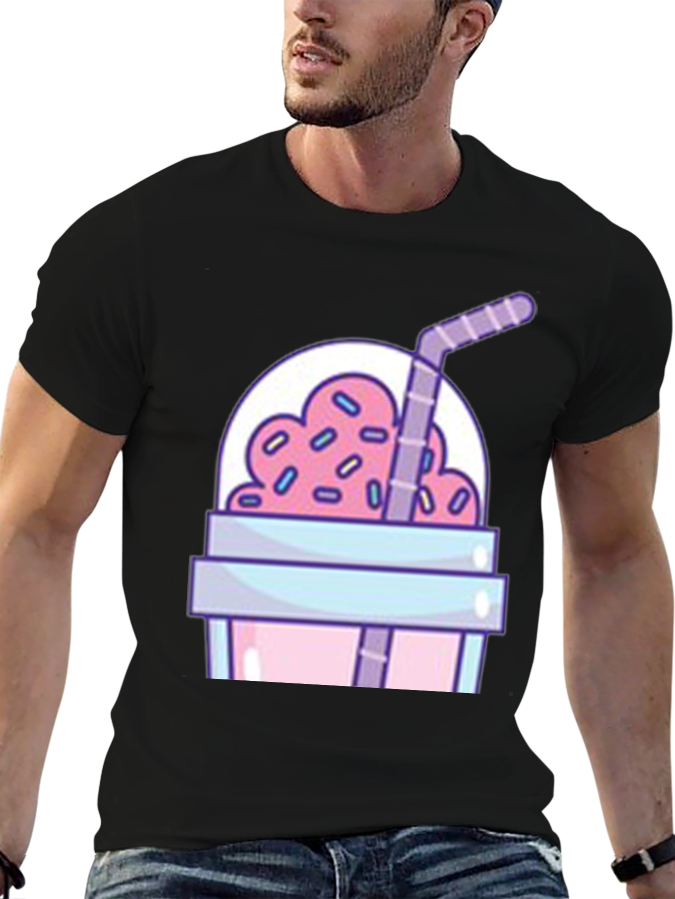 Milkshake Graphic Tee - Fun Novelty T-Shirt