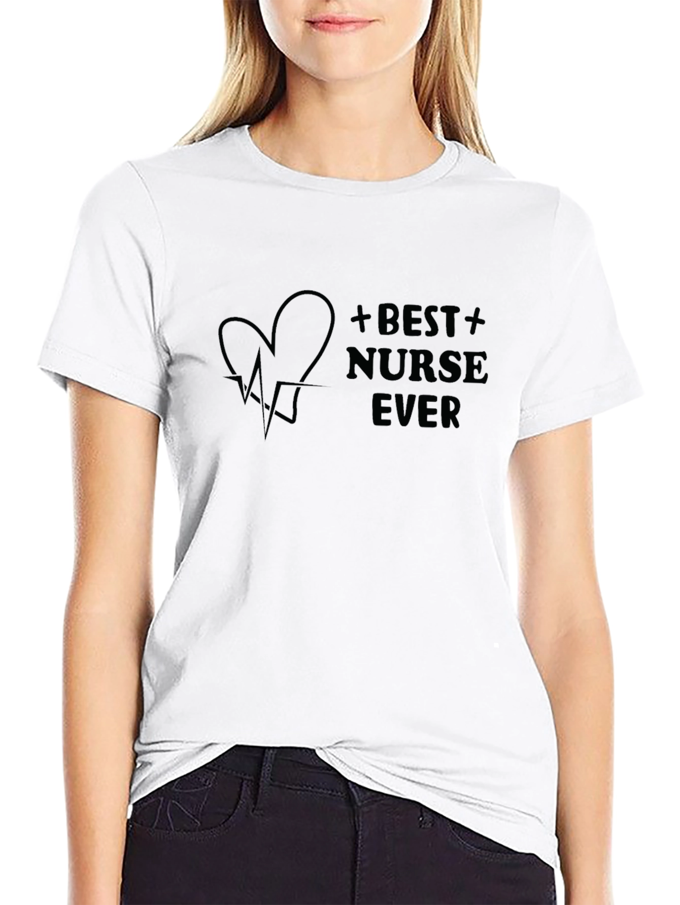 Best Nurse Ever Black Tee