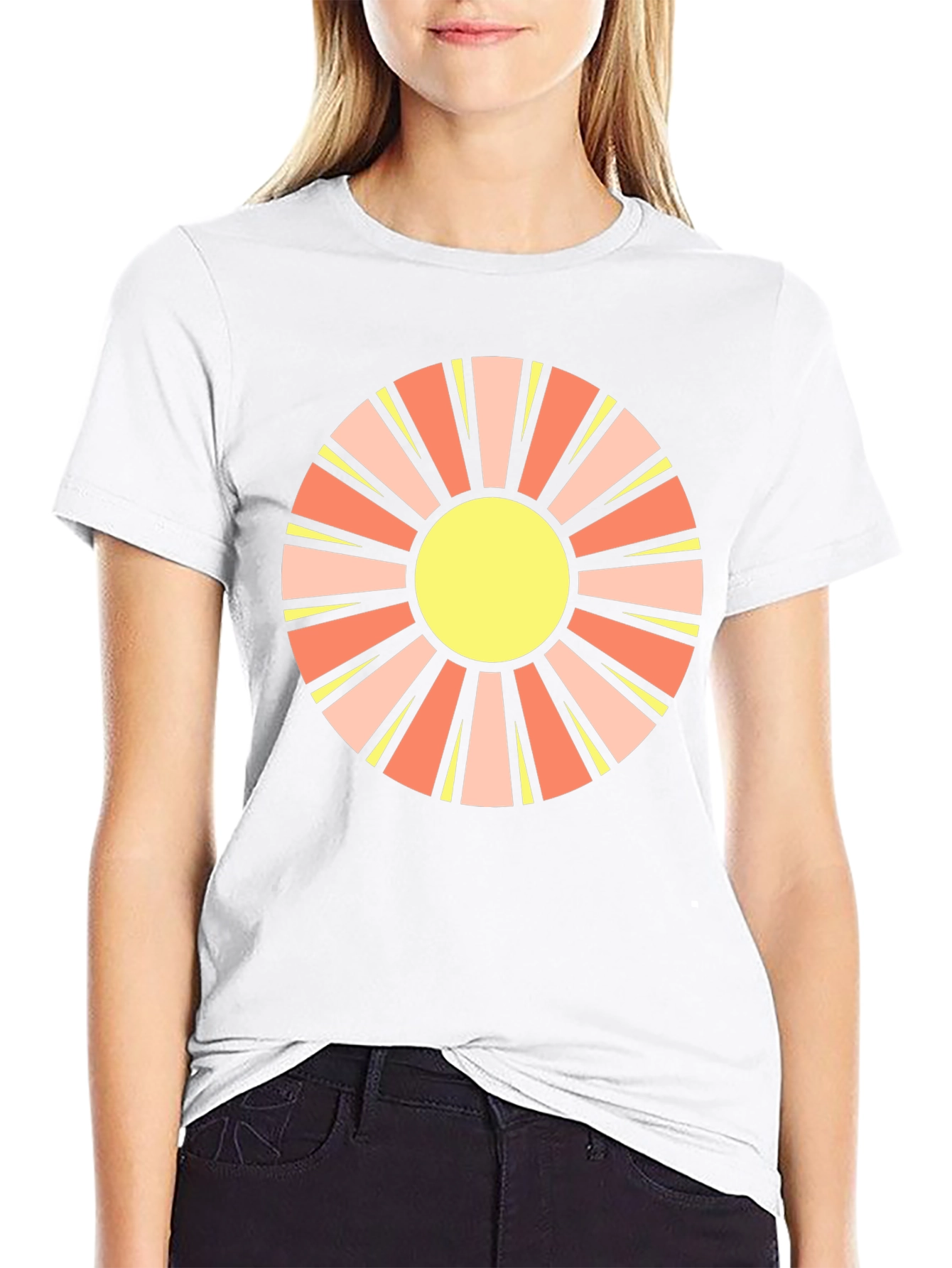 Retro Sun Graphic Black T-Shirt
