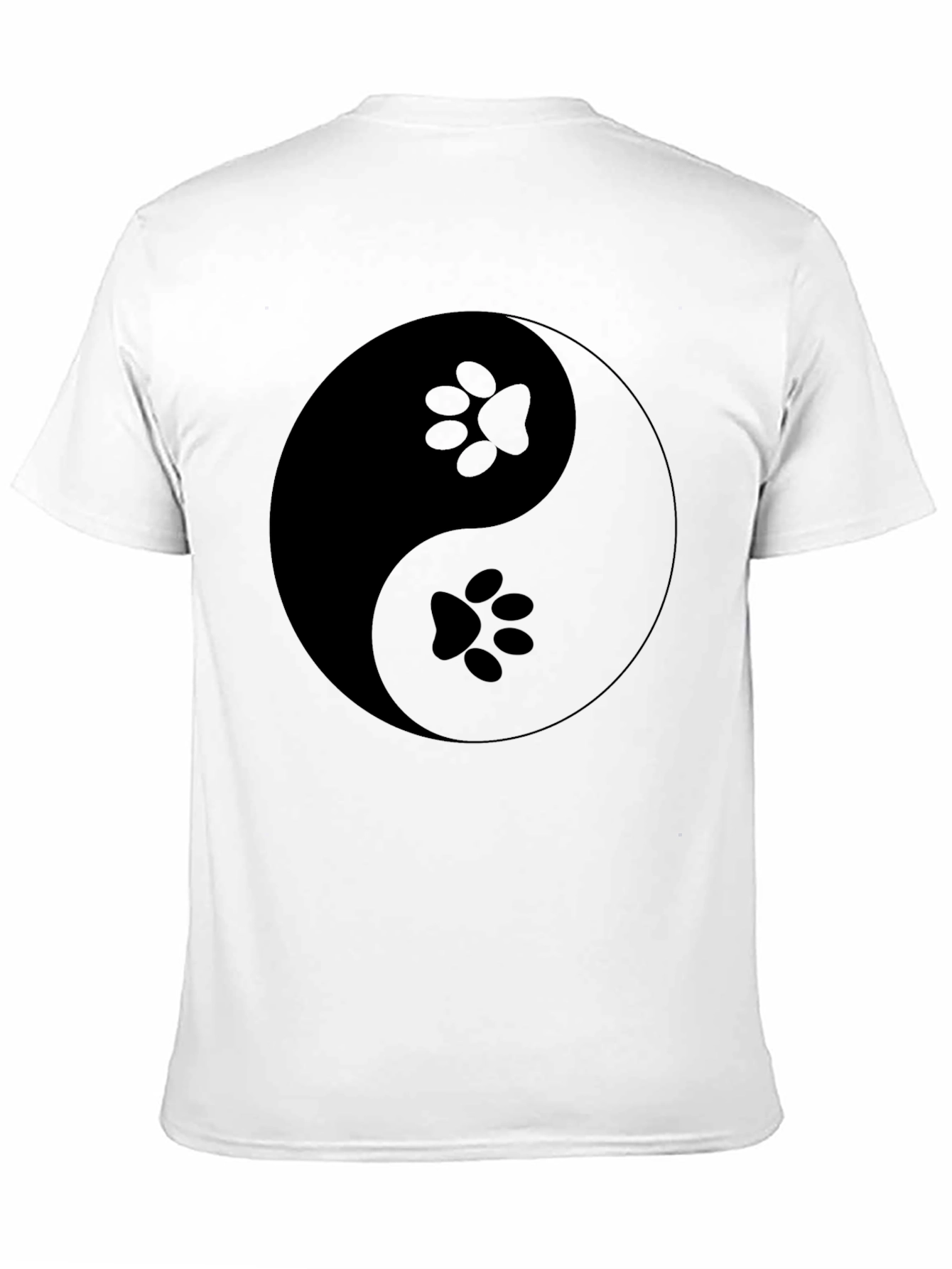 Yin Yang Paw Print T-Shirt - Balance & Harmony