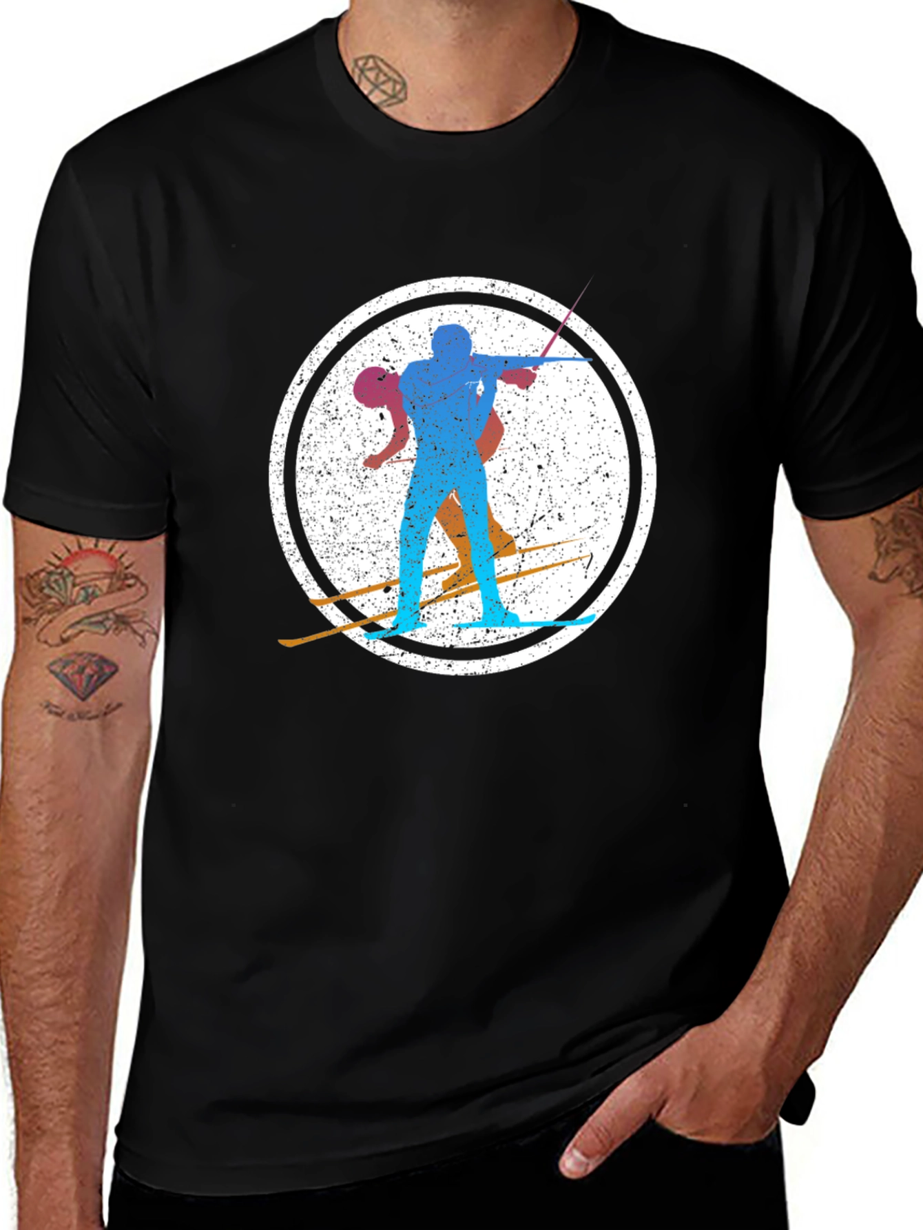 Biathlon Silhouette Black T-Shirt