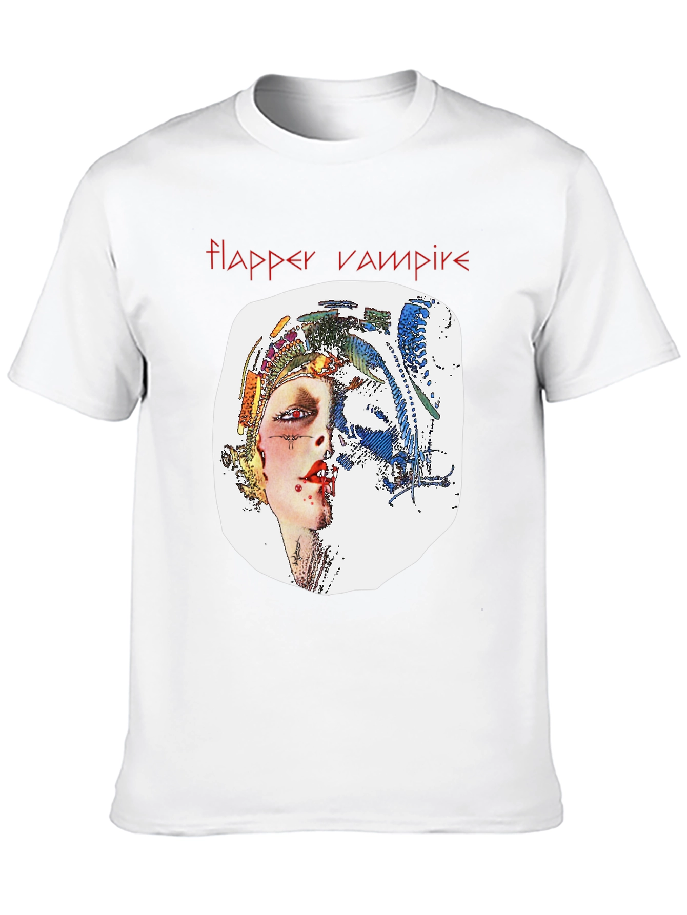 Flapper Vampire Graphic Tee - Black T-Shirt