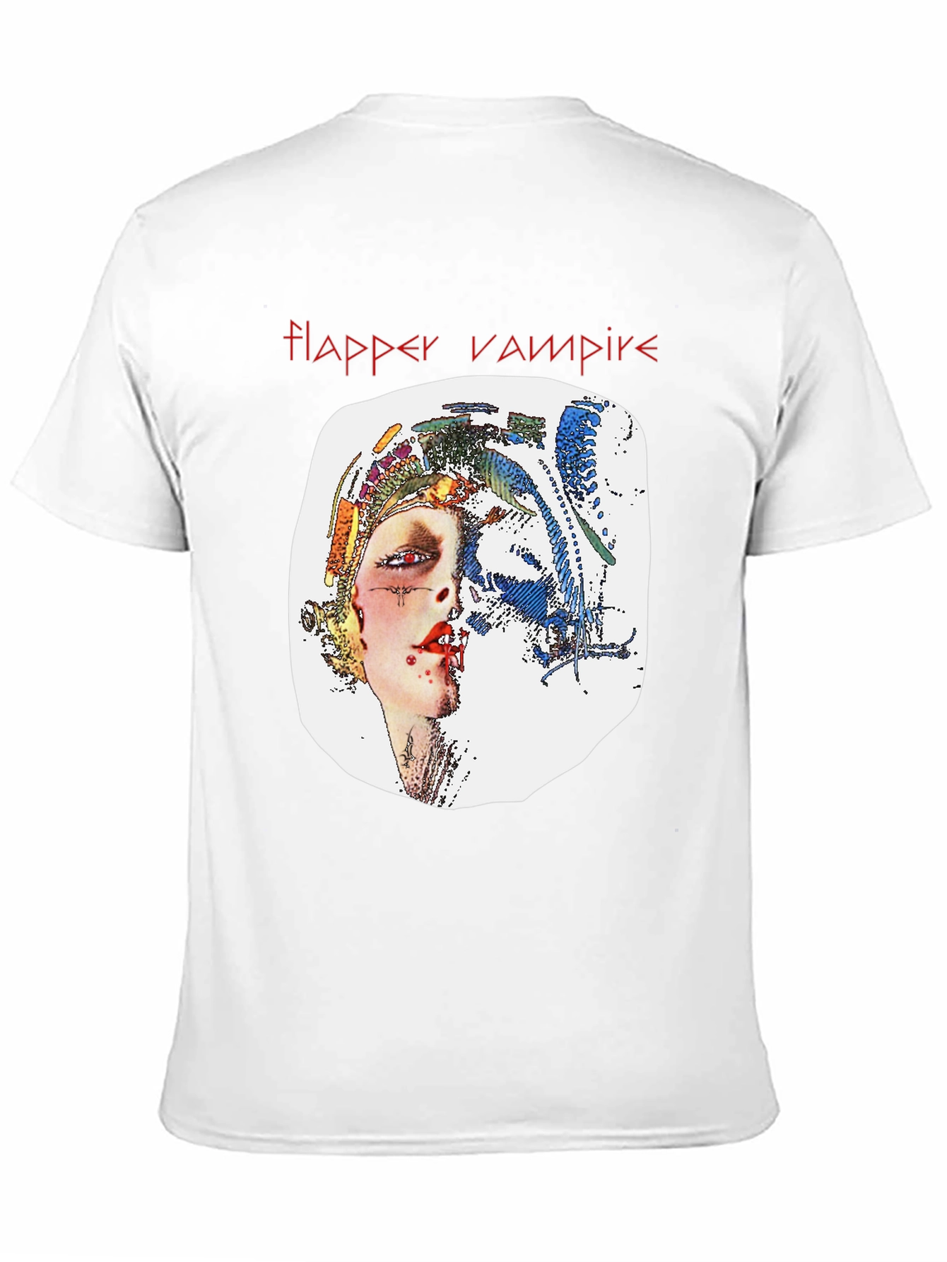 Flapper Vampire Graphic Tee - Black T-Shirt