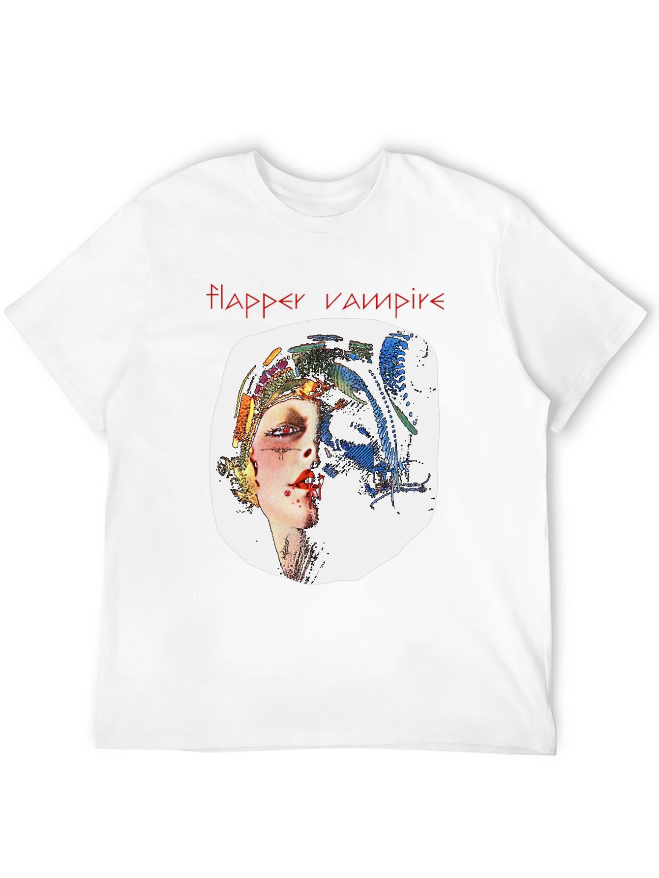 Flapper Vampire Graphic Tee - Black T-Shirt