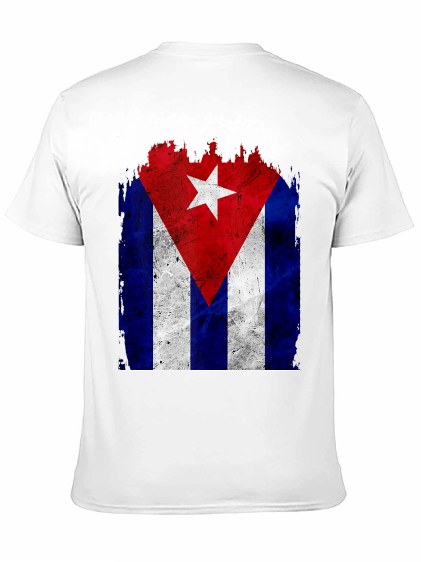 Cuban Flag Graphic Tee - Distressed Design