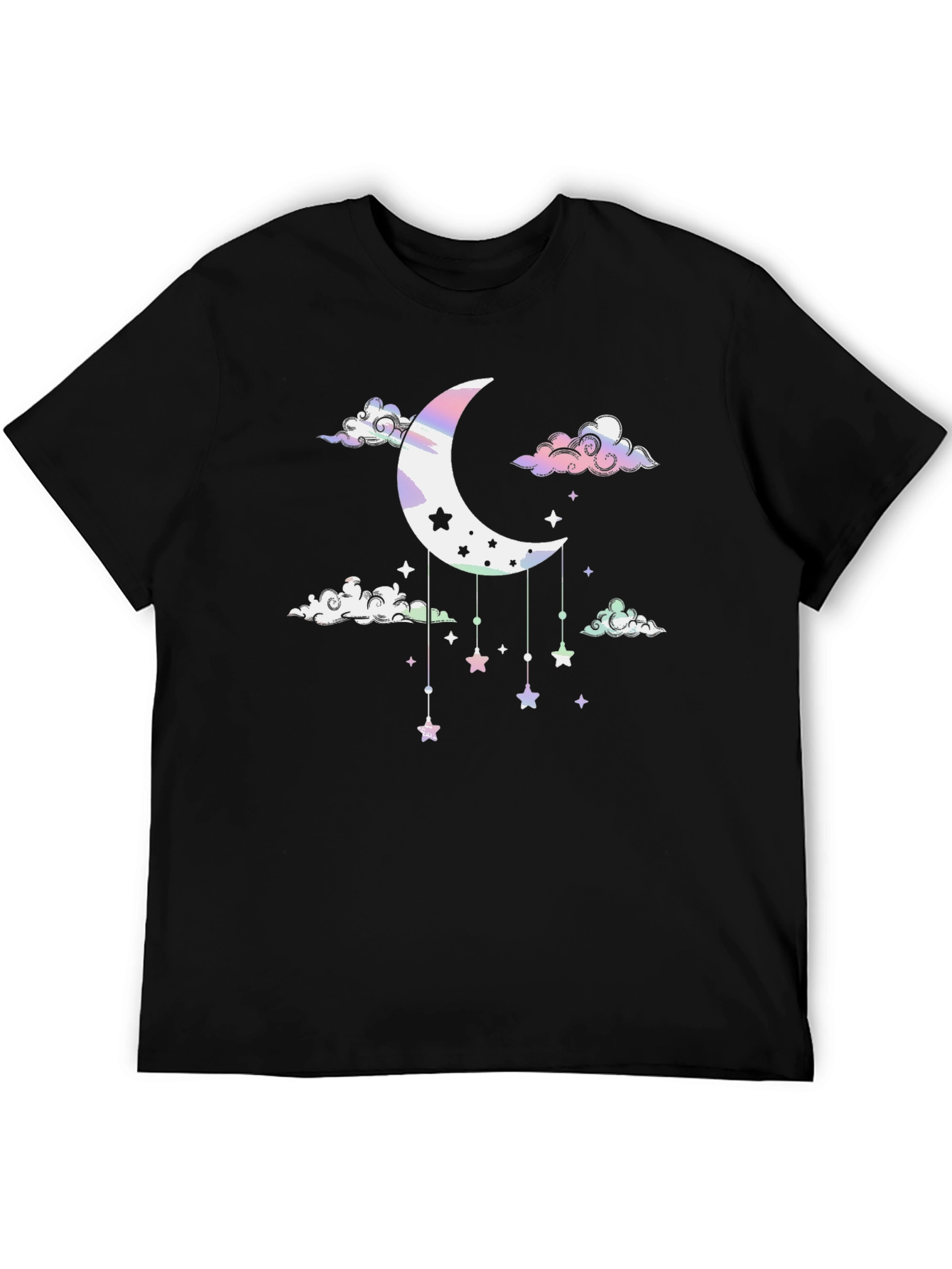 Celestial Dreamscape Tee: Moon & Stars