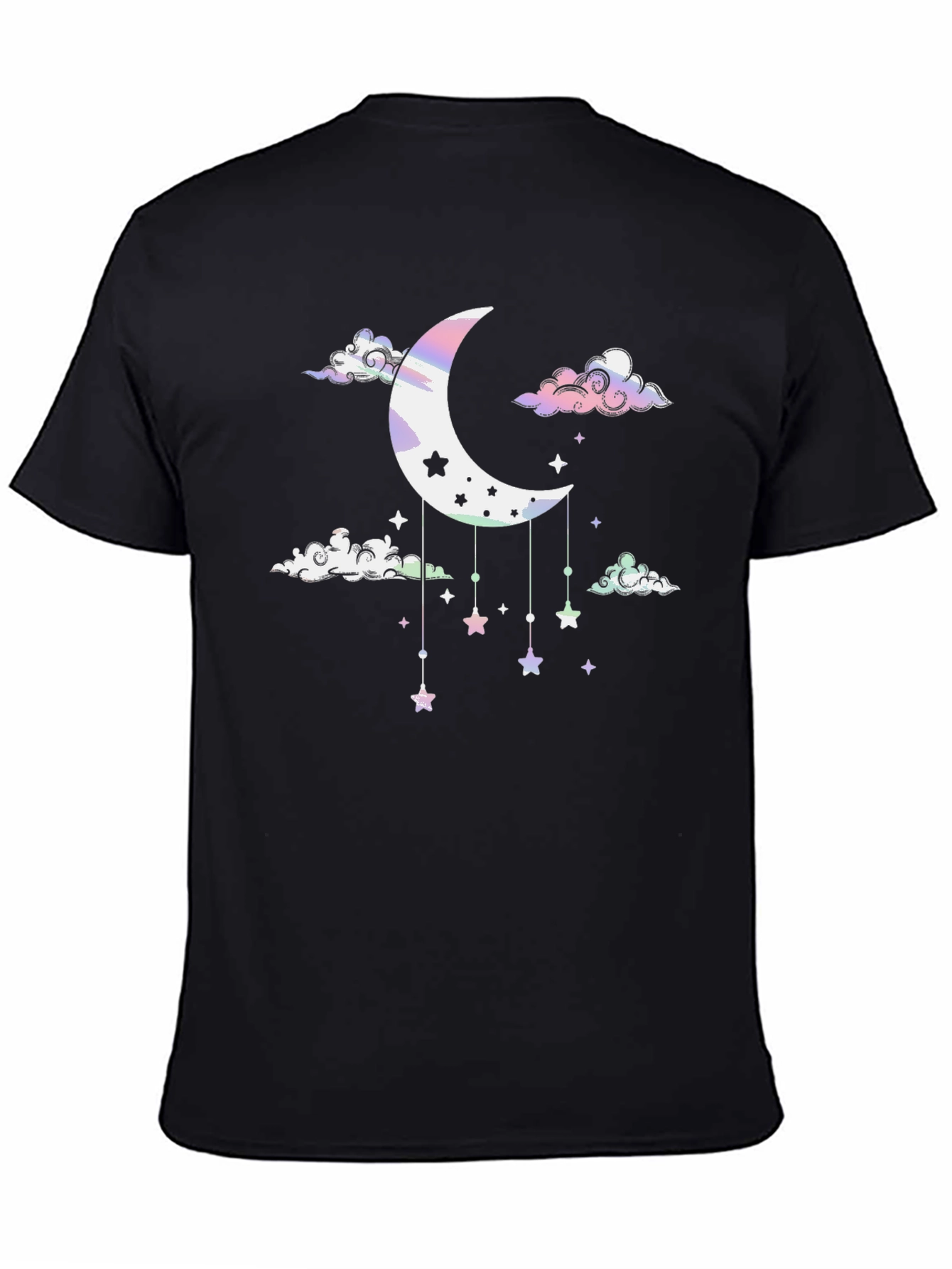 Celestial Dreamscape Tee: Moon & Stars