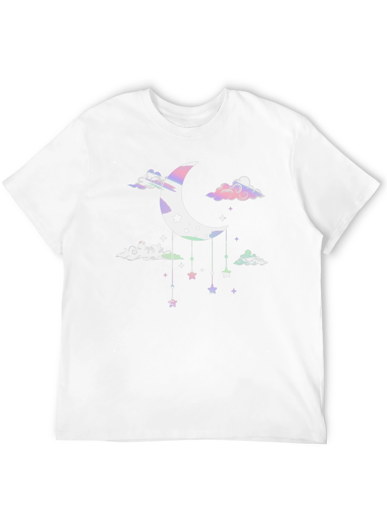 Celestial Dreamscape Tee: Moon & Stars