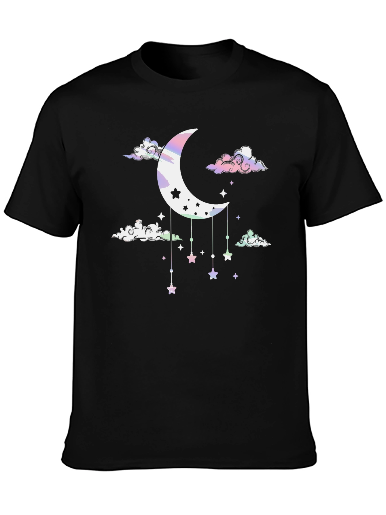 Celestial Dreamscape Tee: Moon & Stars