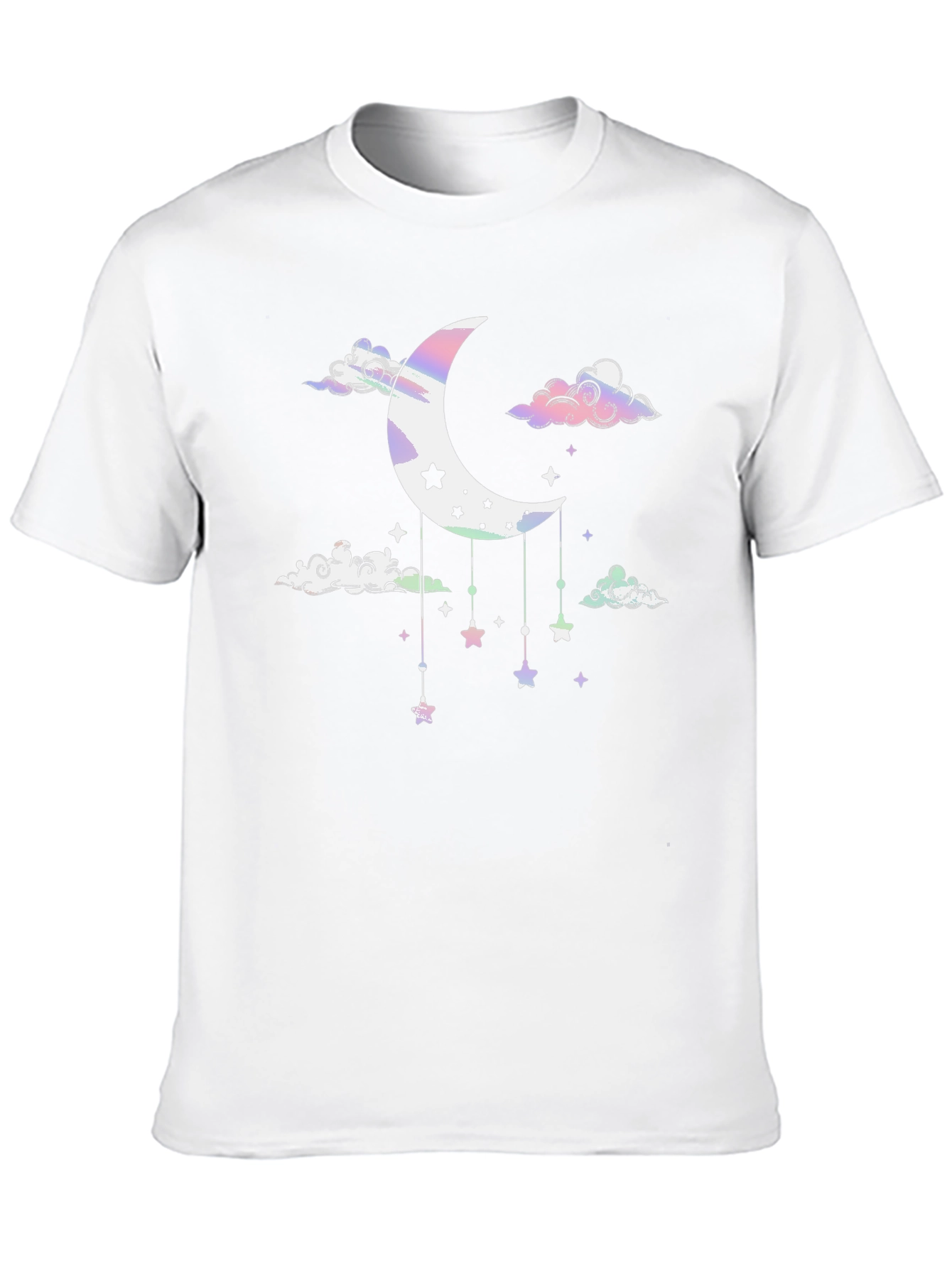 Celestial Dreamscape Tee: Moon & Stars