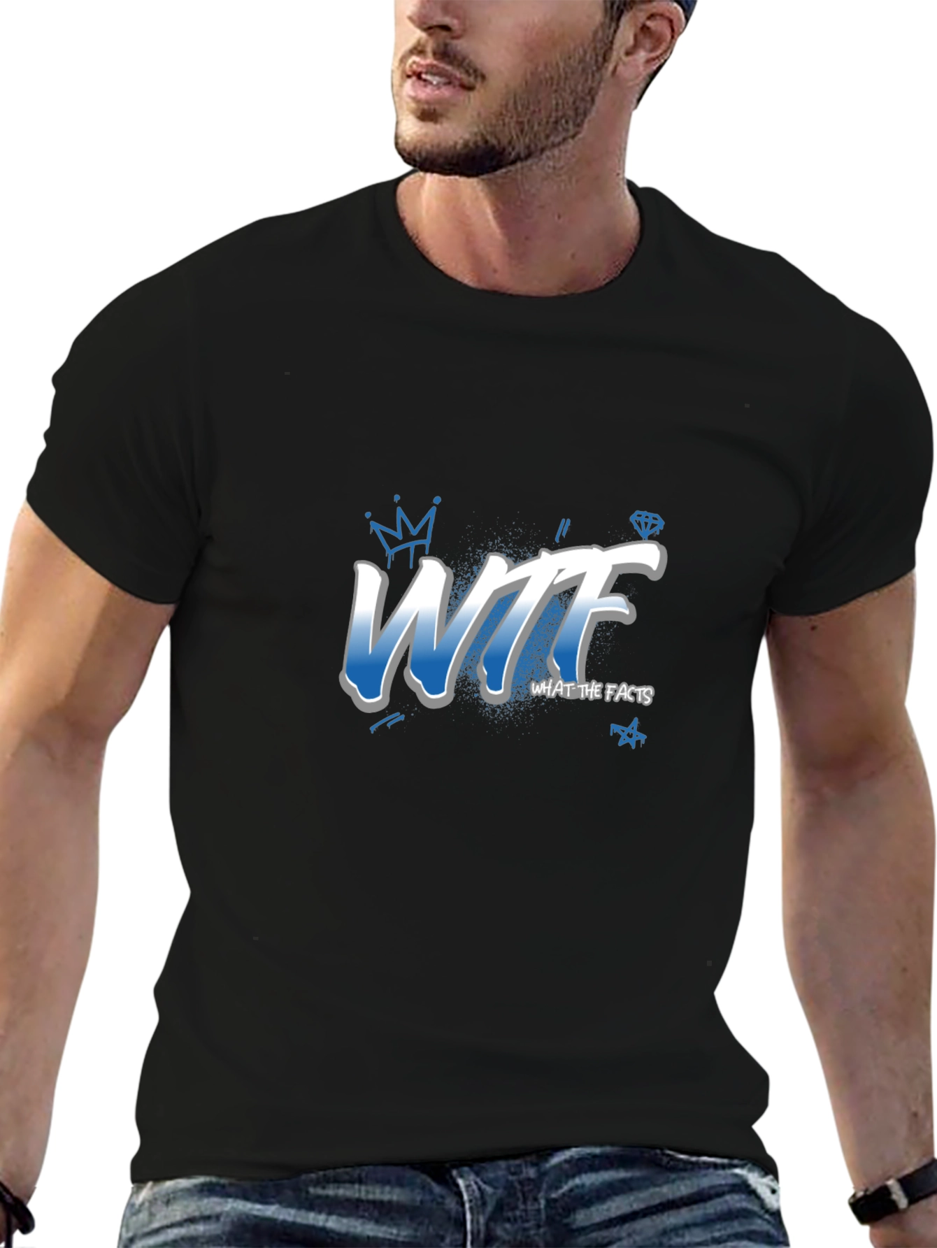WTF What the Facts Black T-Shirt