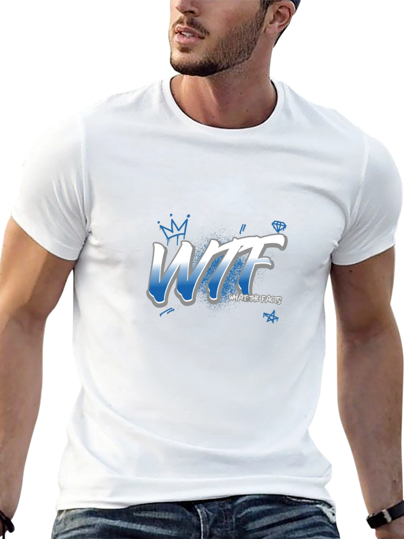 WTF What the Facts Black T-Shirt