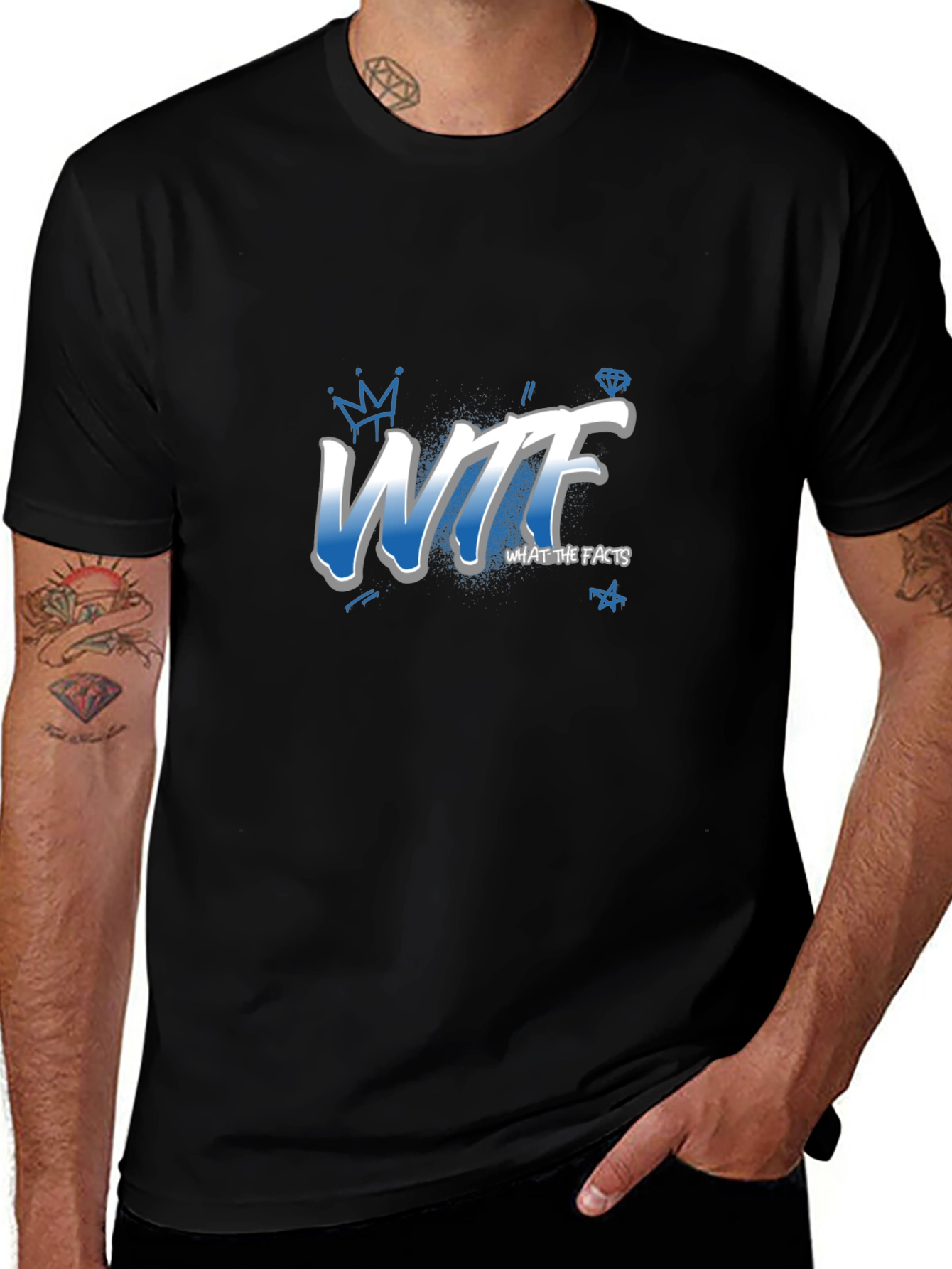 WTF What the Facts Black T-Shirt
