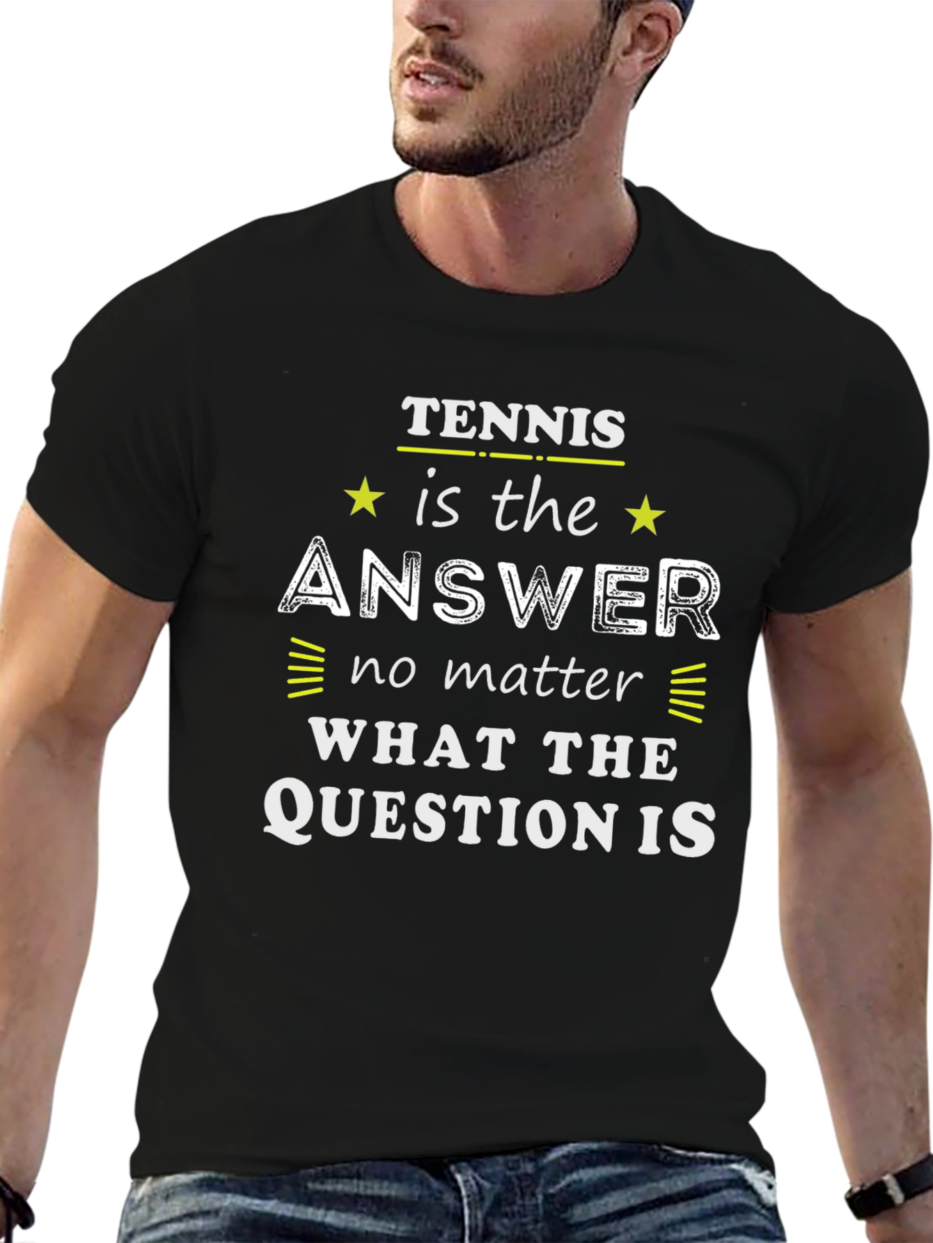 Tennis is the Answer T-Shirt - Black