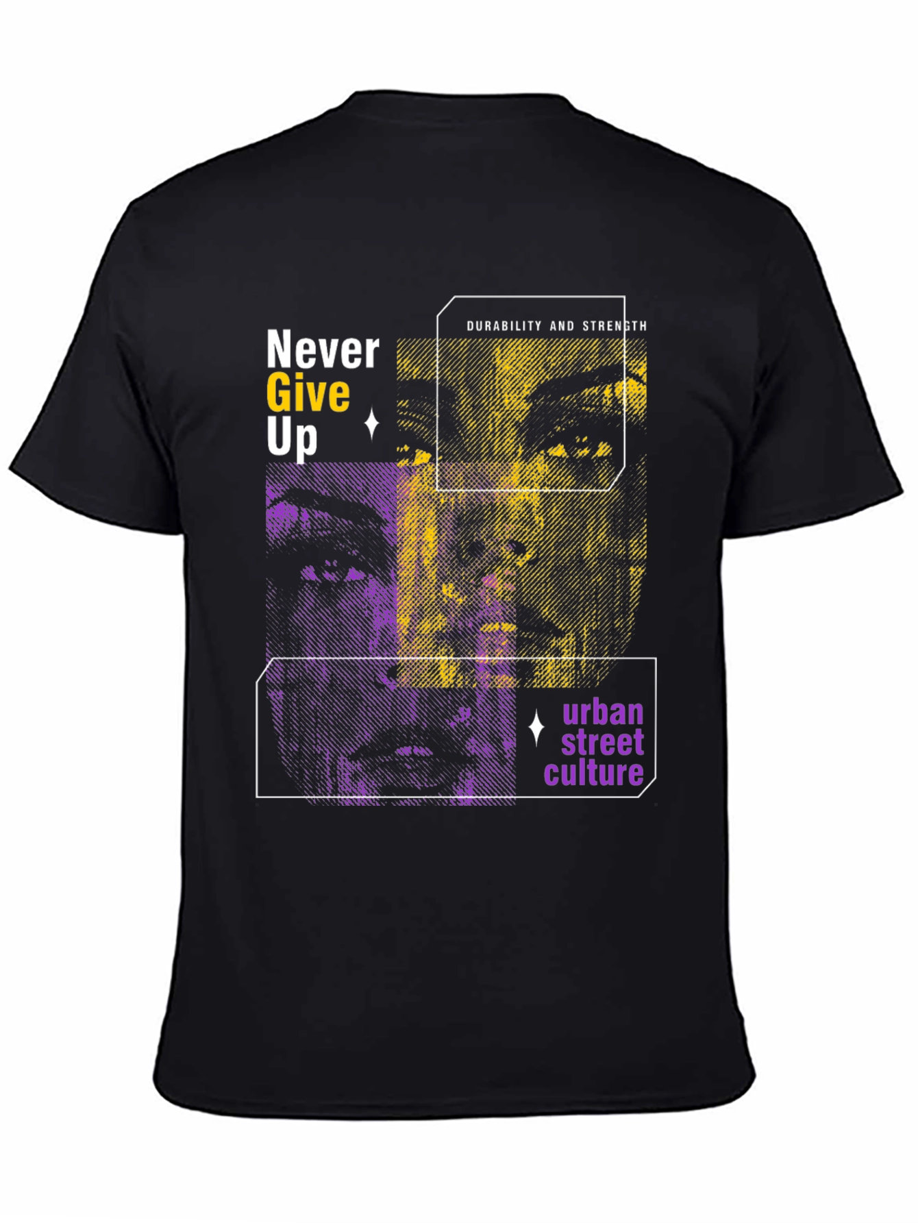Never Give Up Graphic Tee - Urban Street Style