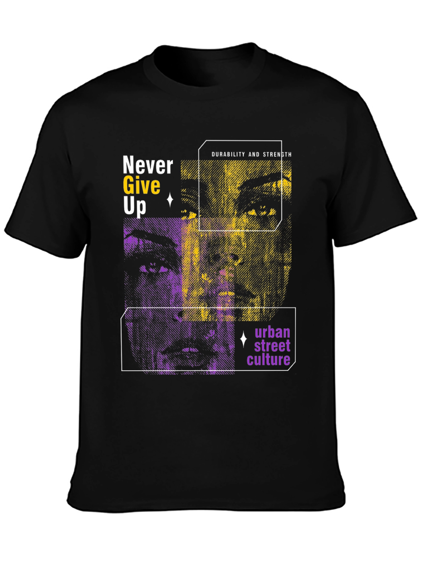 Never Give Up Graphic Tee - Urban Street Style
