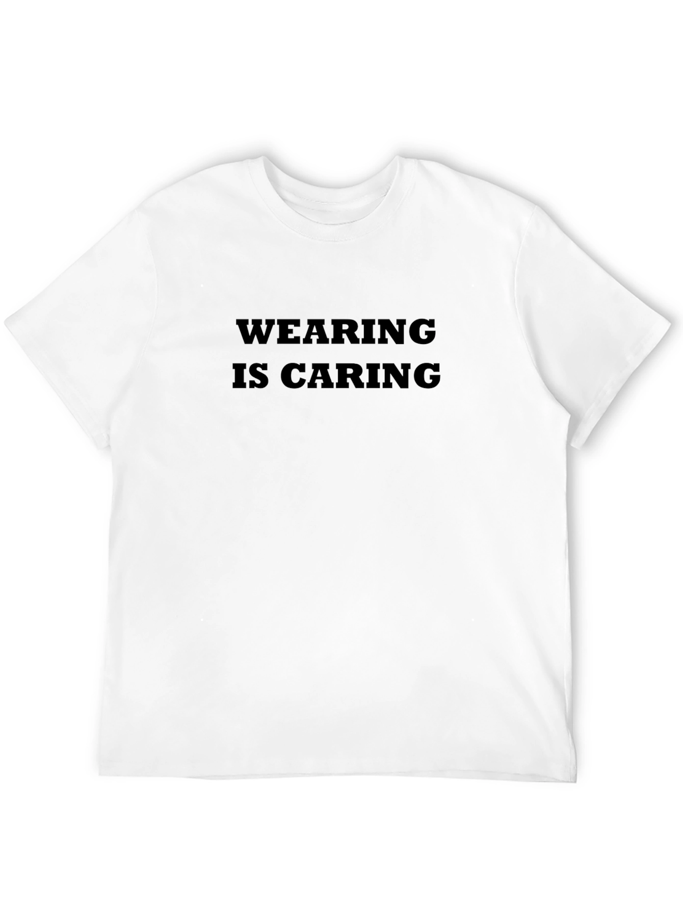 Wearing Is Caring Black Graphic Tee