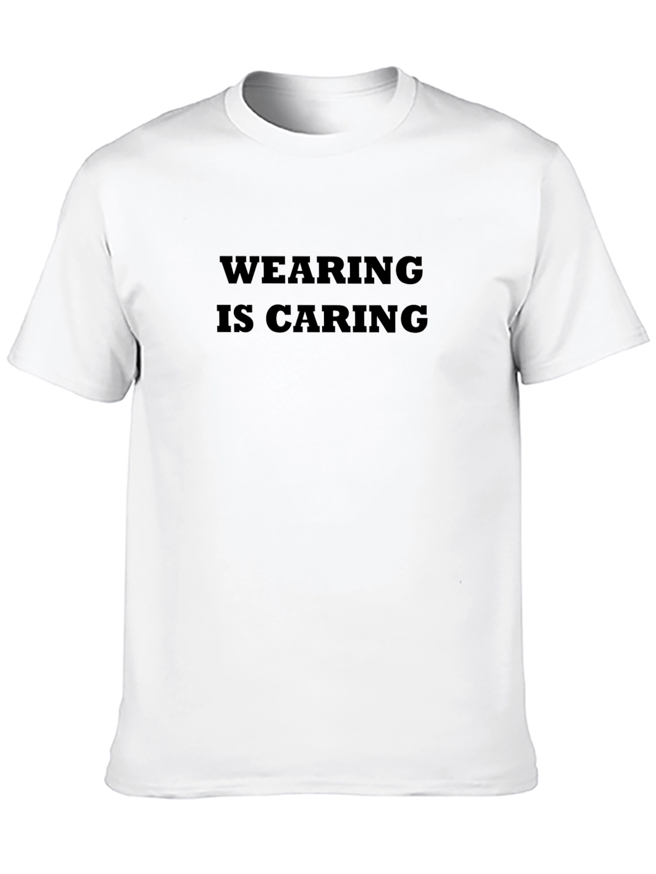 Wearing Is Caring Black Graphic Tee
