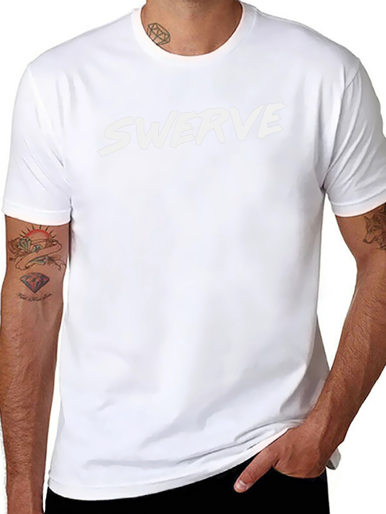 Swerve Graphic Tee - Black Cotton Blend