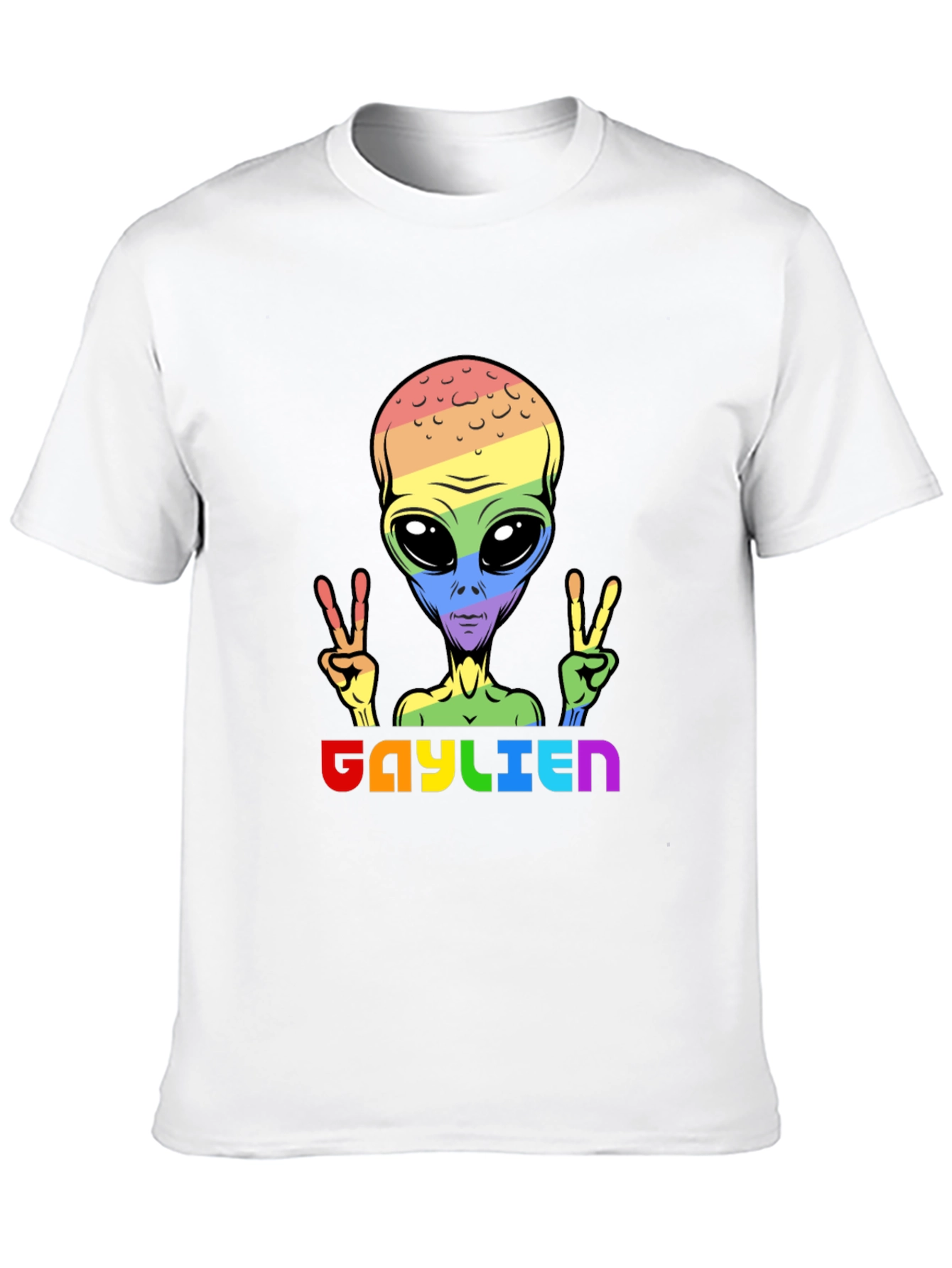 Gaylien Pride T-Shirt - LGBTQ Alien Peace