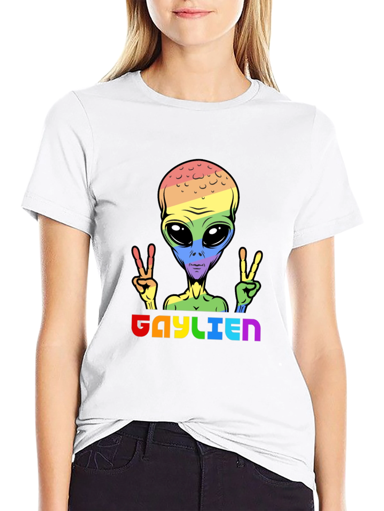 Gaylien Pride T-Shirt - LGBTQ Alien Peace