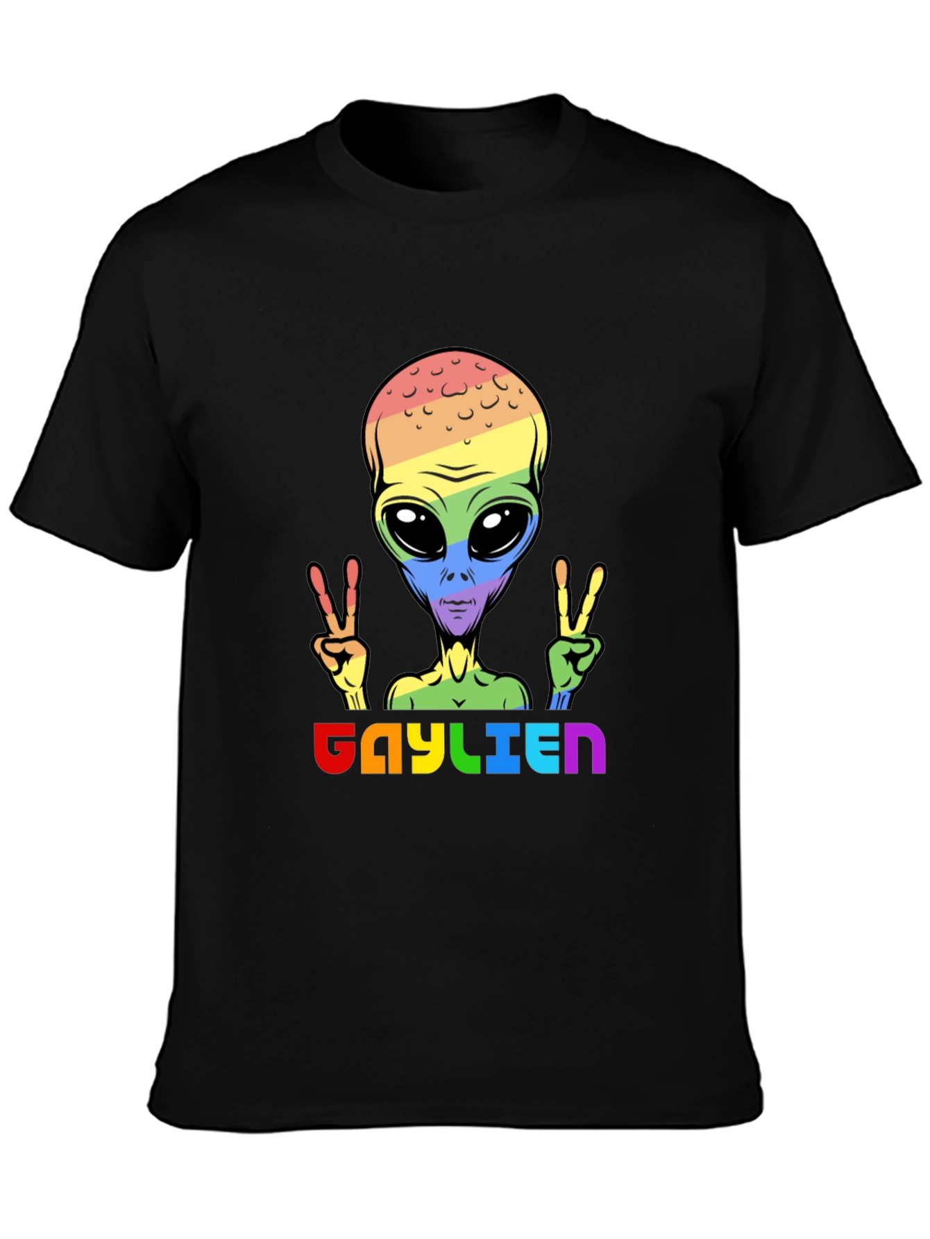Gaylien Pride T-Shirt - LGBTQ Alien Peace