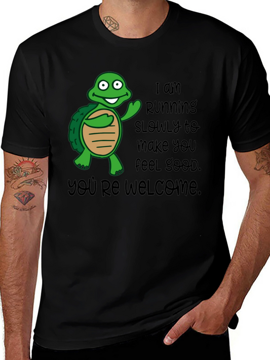 Funny Turtle Graphic T-Shirt - Slow Running Humor Tee