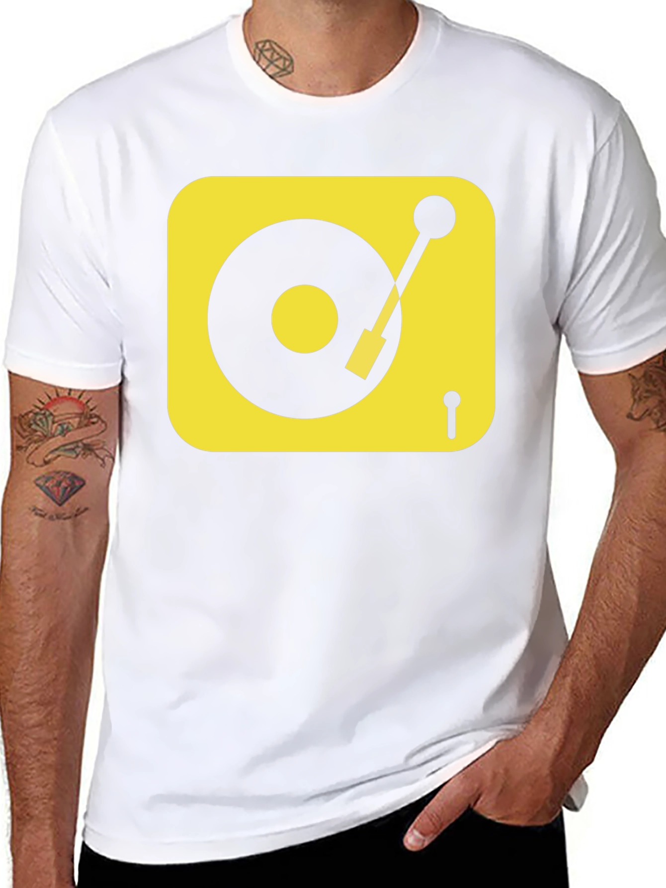 DJ Turntable Graphic Tee - Cool Music Lover Shirt