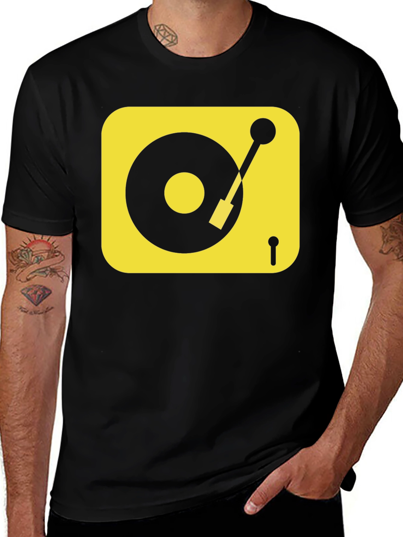 DJ Turntable Graphic Tee - Cool Music Lover Shirt
