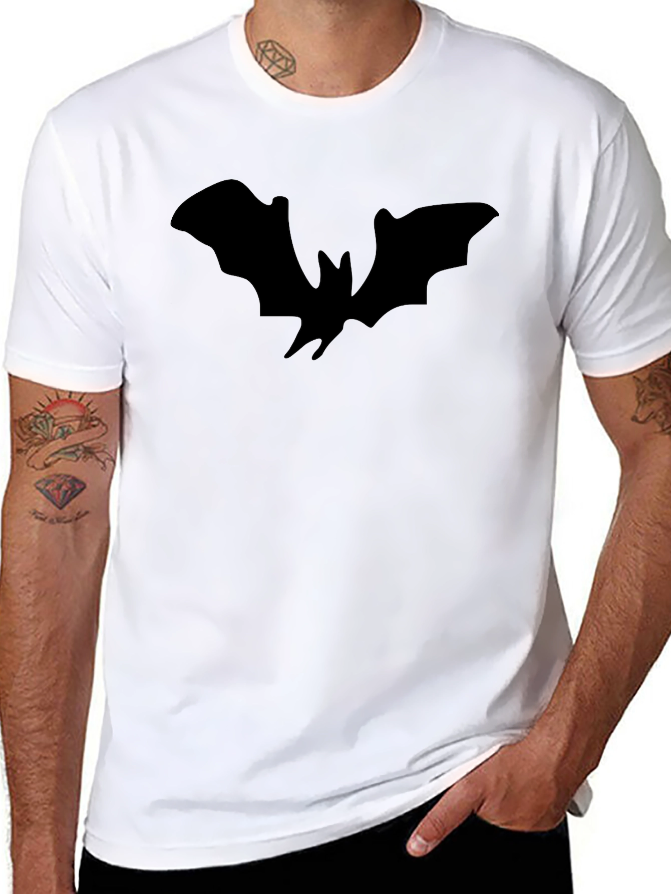 Bat Silhouette Black T-Shirt