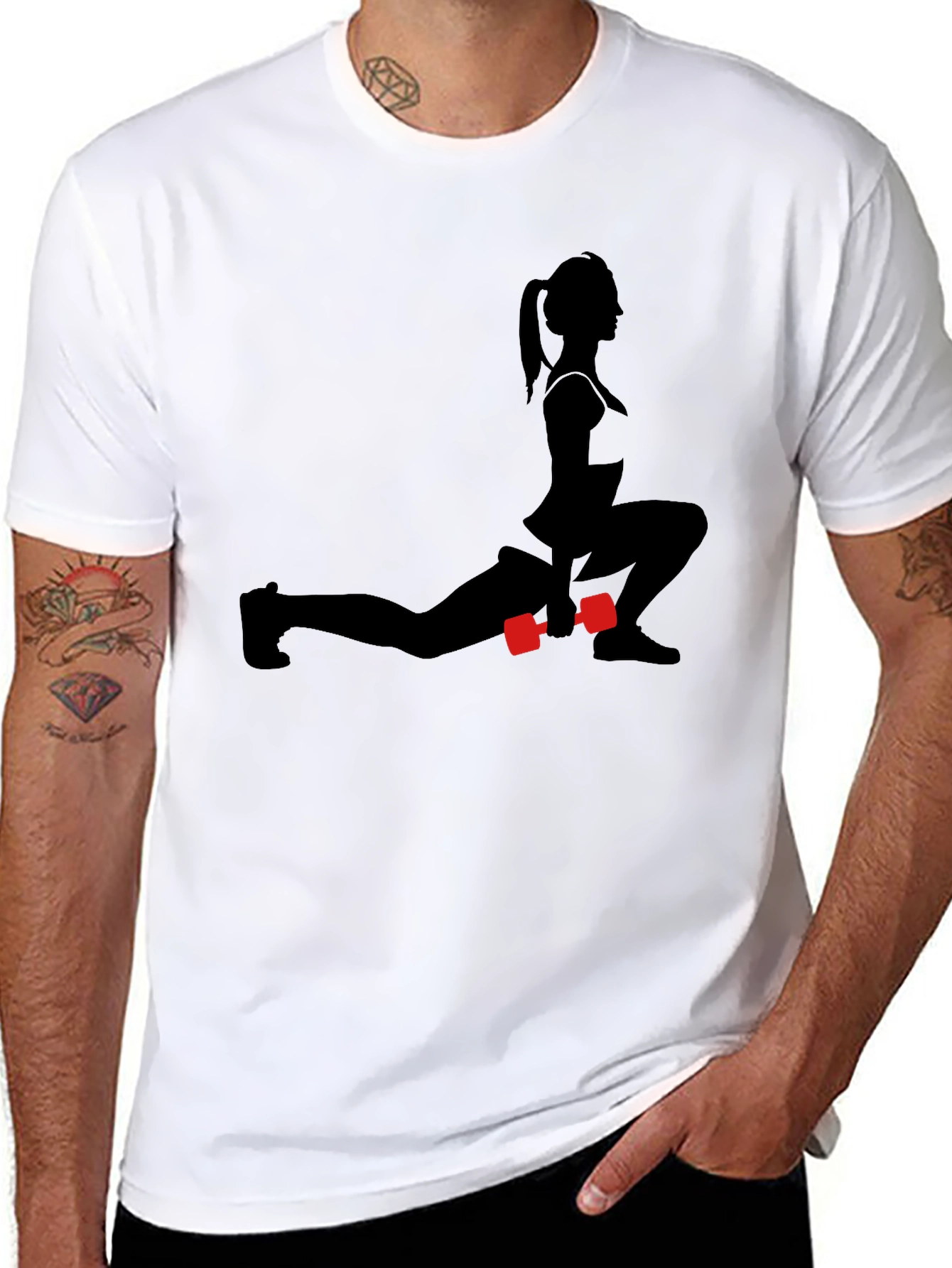 Fitness Silhouette T-Shirt - Workout Ready