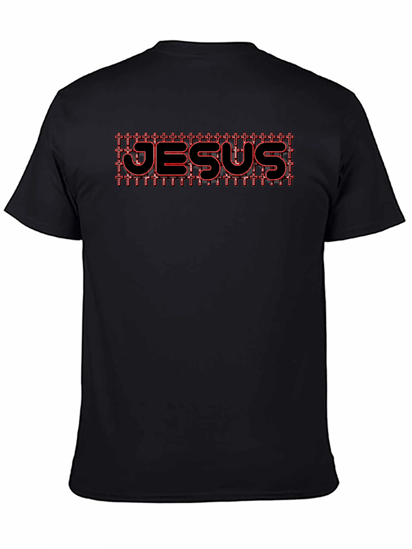 Jesus Cross T-Shirt Black Christian Graphic Tee