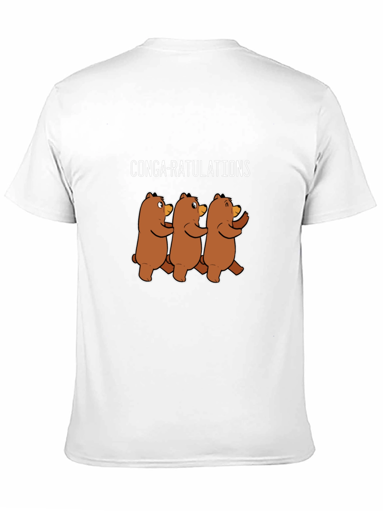 Conga-ratulations Funny Bear Graphic T-Shirt