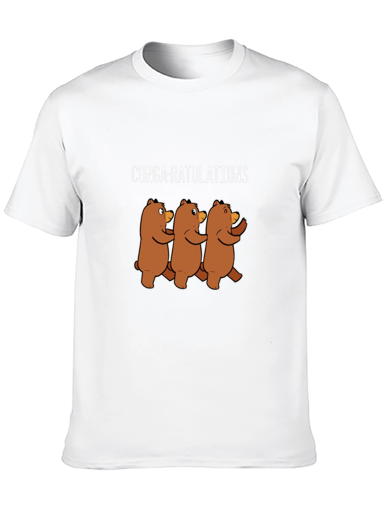 Conga-ratulations Funny Bear Graphic T-Shirt