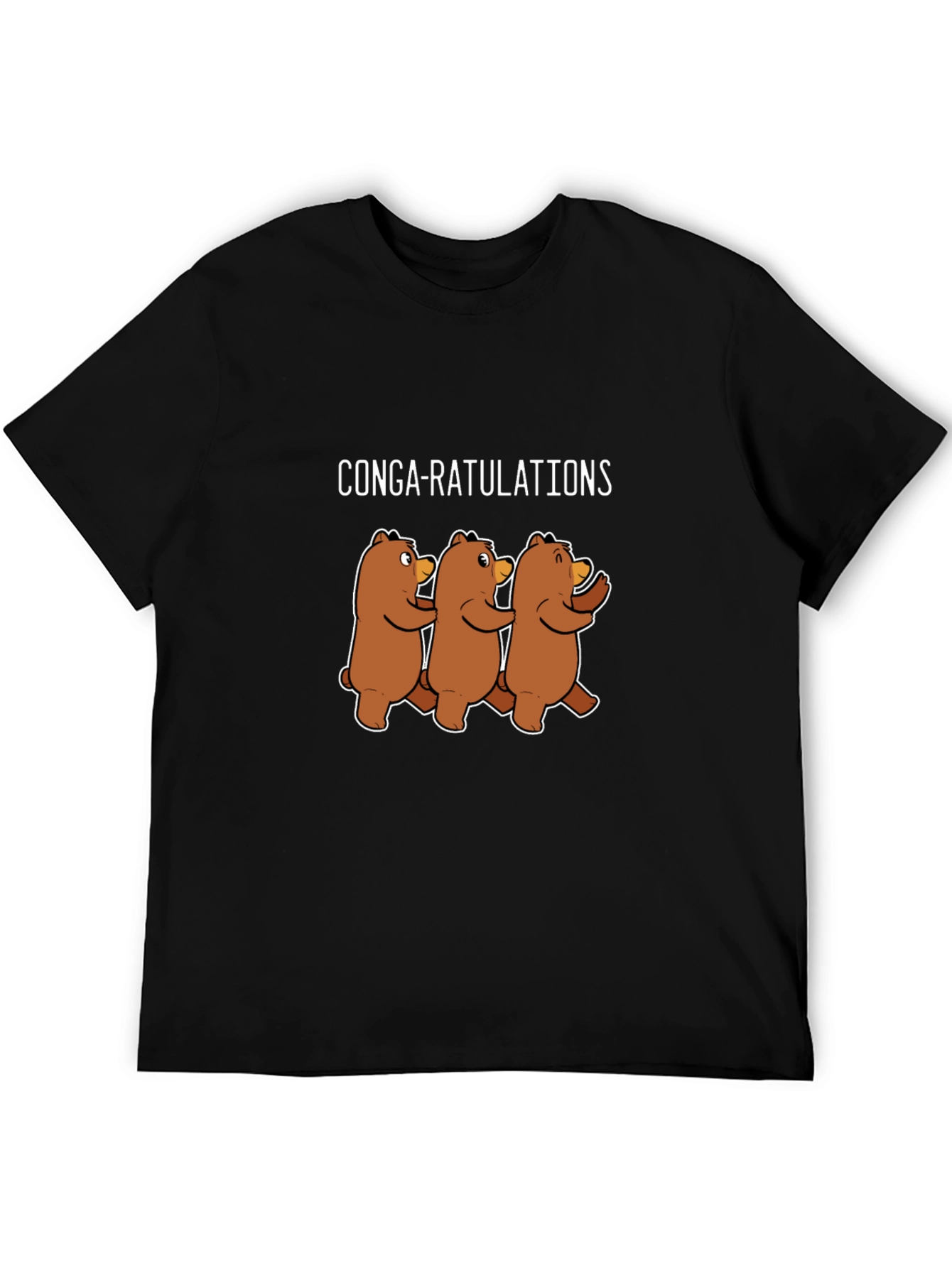 Conga-ratulations Funny Bear Graphic T-Shirt